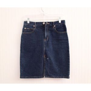 Dark Blue Denim Skirt